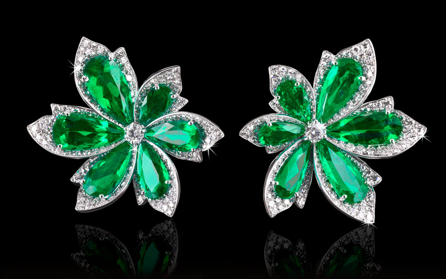 David Norris, emerald earrings, the chatterjis blog